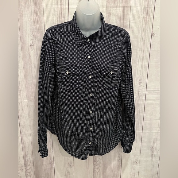 FOREVER 21 Long sleeve women button down shirt/ size L - Picture 2 of 6